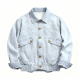 Light Blue Embroidered Denim Jacket